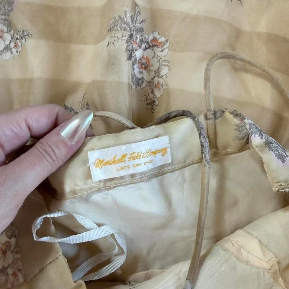 marshall field union made‎ xs yellow floral strapless maxi dress - Picture 5 of 7